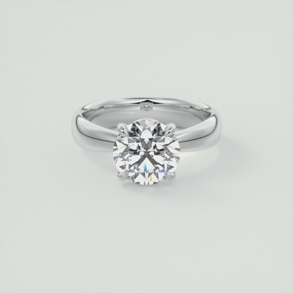 2.00 Ct Open Basket Set Round Solitaire Engagement Ring