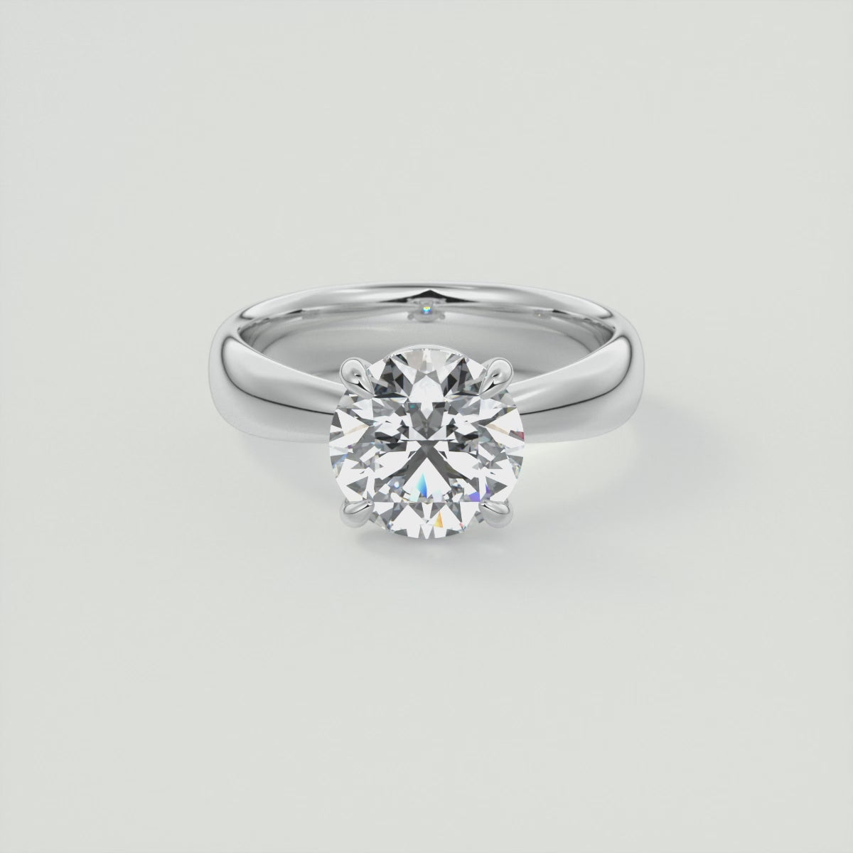 2.00 Ct Open Basket Set Round Solitaire Engagement Ring