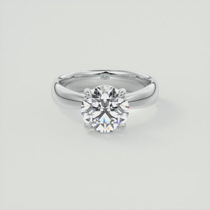 12 GM Open Basket Set Round Solitaire Engagement Ring