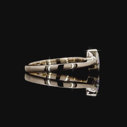 0.73 Ct Asscher Cut Lab Grown Diamond Solitaire Engagement Ring