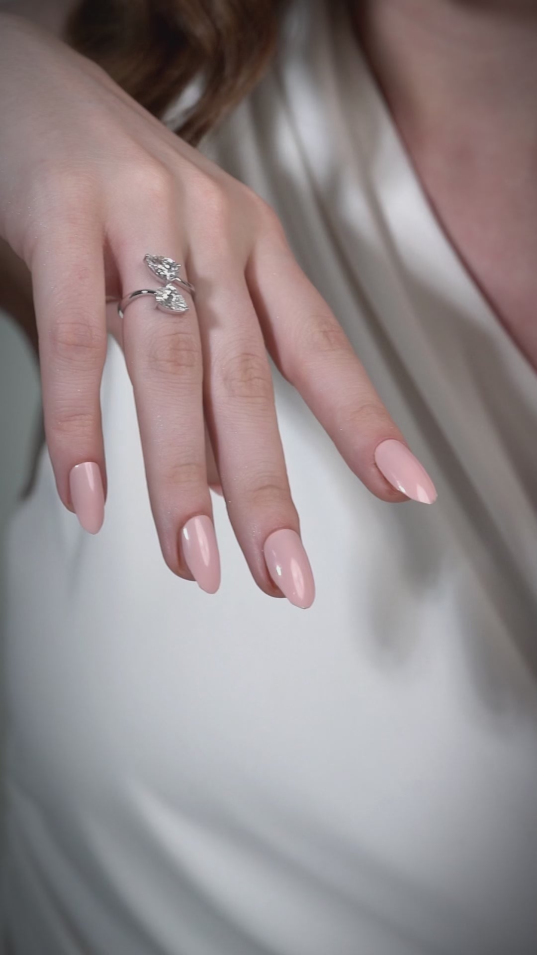 2.08 Ct Pear Duo Split Shank Engagement Ring | Best Gift For Women