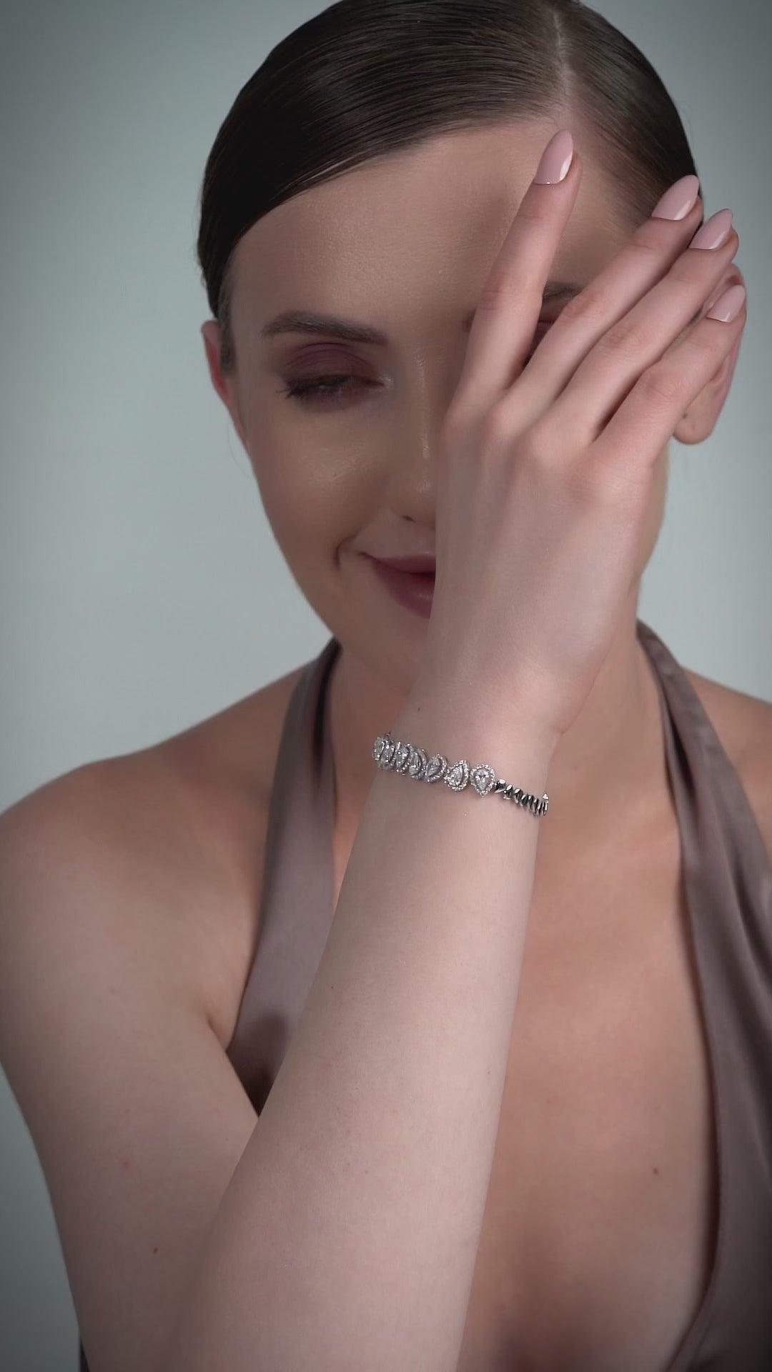 4.02 Ct Pear Sparkling Vows Bracelet for Women