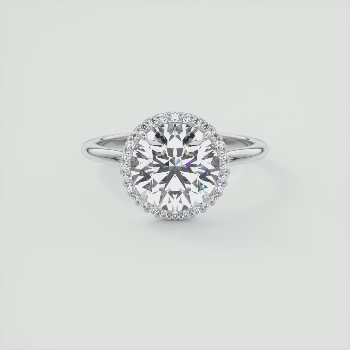 2.80 Ct Round Solitaire Classic Rub-Over Engagement Ring