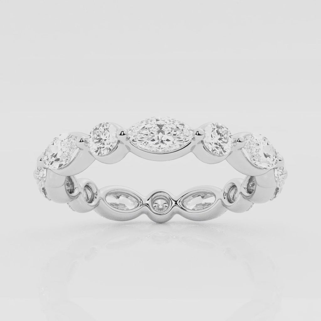 2.00 Ct East/West Eternity Ring Wedding Ring