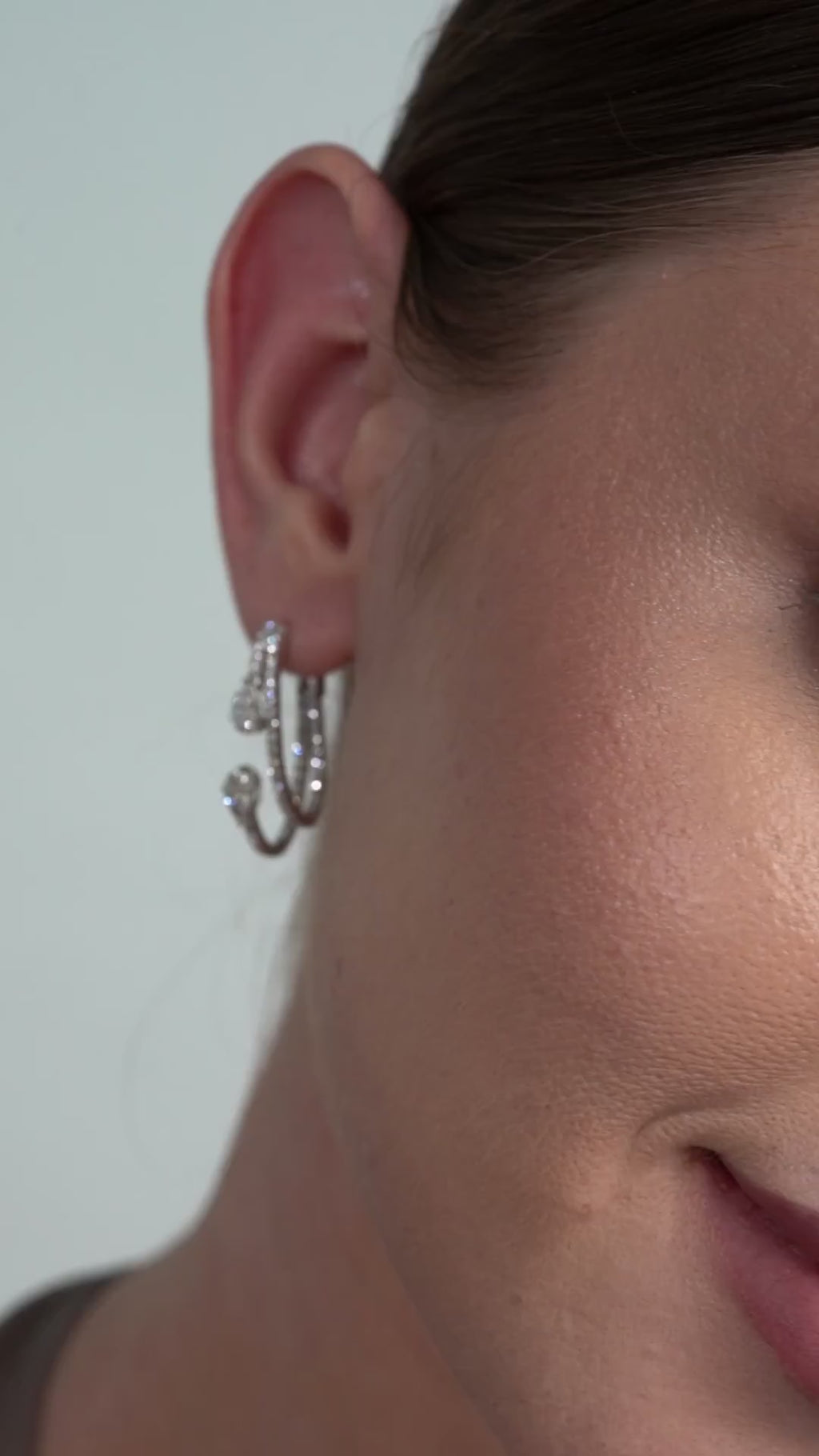 2.35 Ct Opulent Halo Hoops Earrings for Women | Earrings for Love