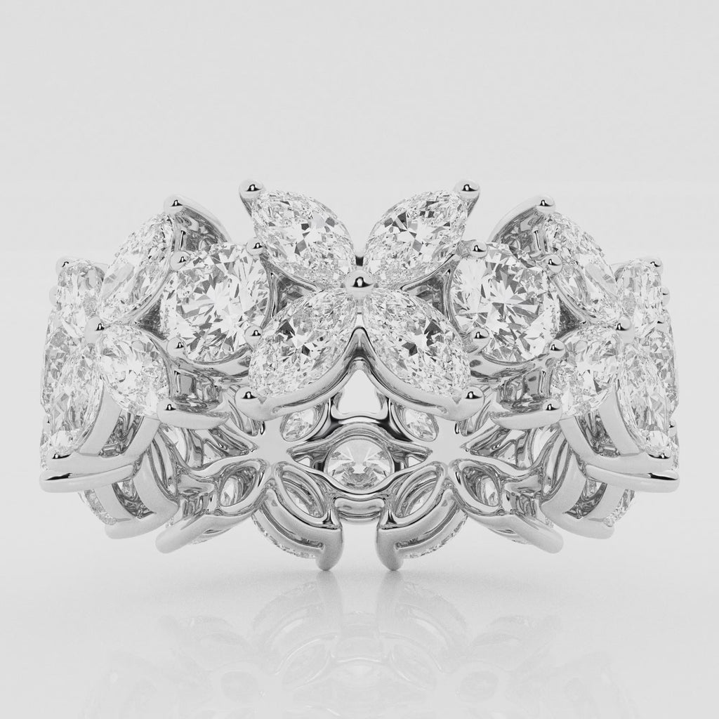 5.00 Ct Flower Eternity Ring Engagement Ring