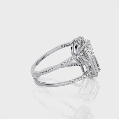 1.90 Ct Dual Elegance Diamond Ring Fashion Engagement & Wedding Ring