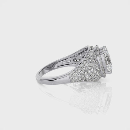 1.91 Ct Halo Vera Wang  & Engagement & Wedding Ring