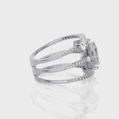 1.93 Ct Spiral Engagement & Wedding Ring