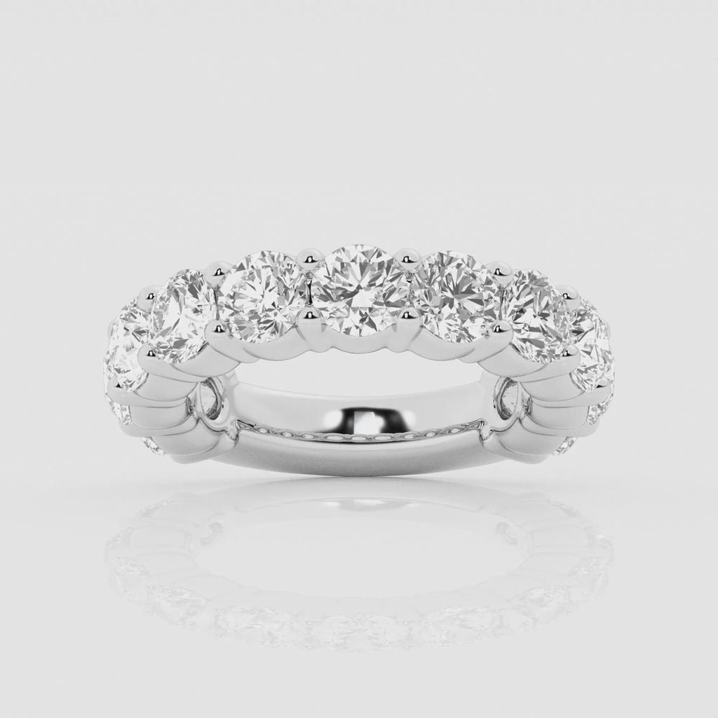 5.00 Ct Round Three Quarter Prong Eternity Wedding Ring