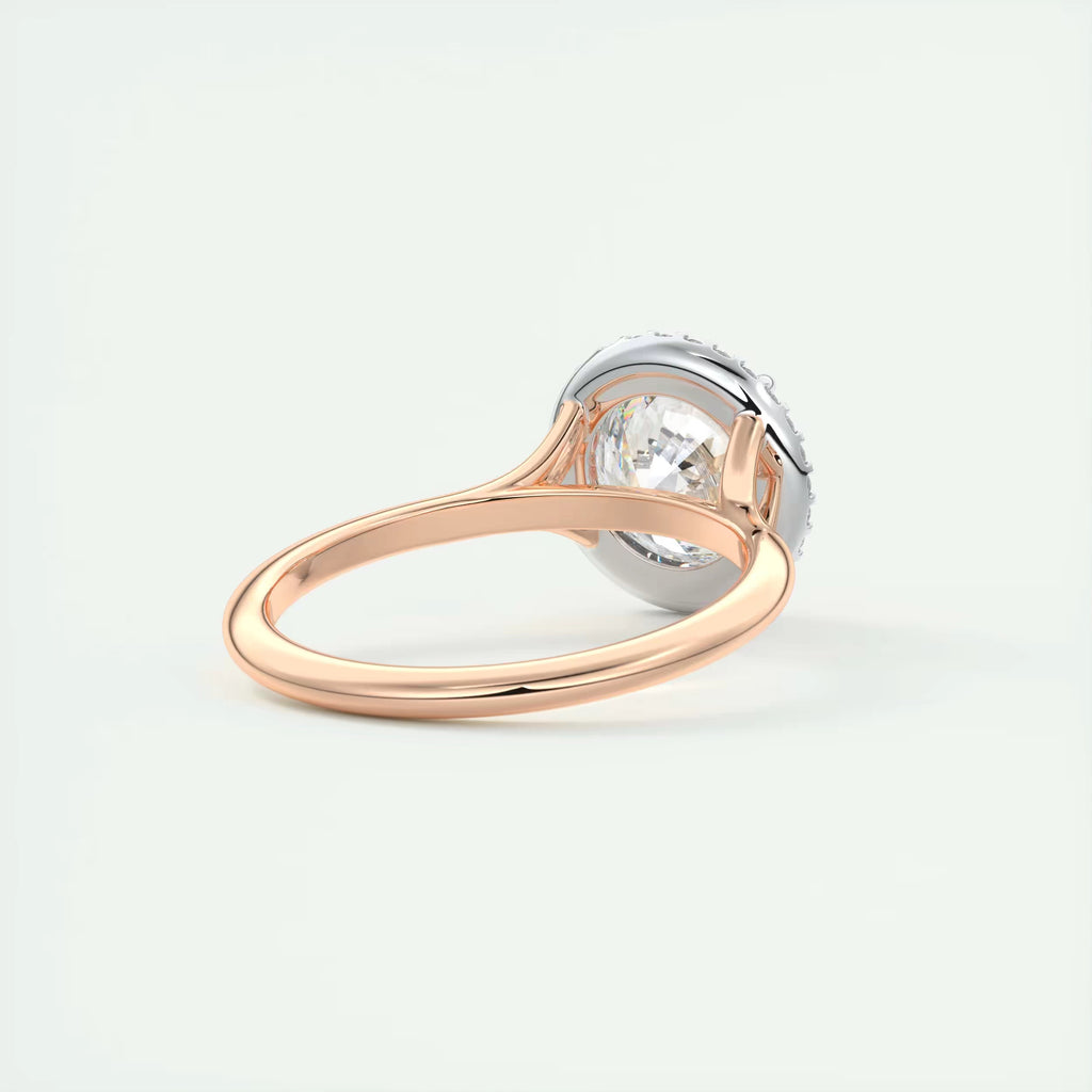 2.80 Ct Round Solitaire Classic Rub-Over Engagement Ring