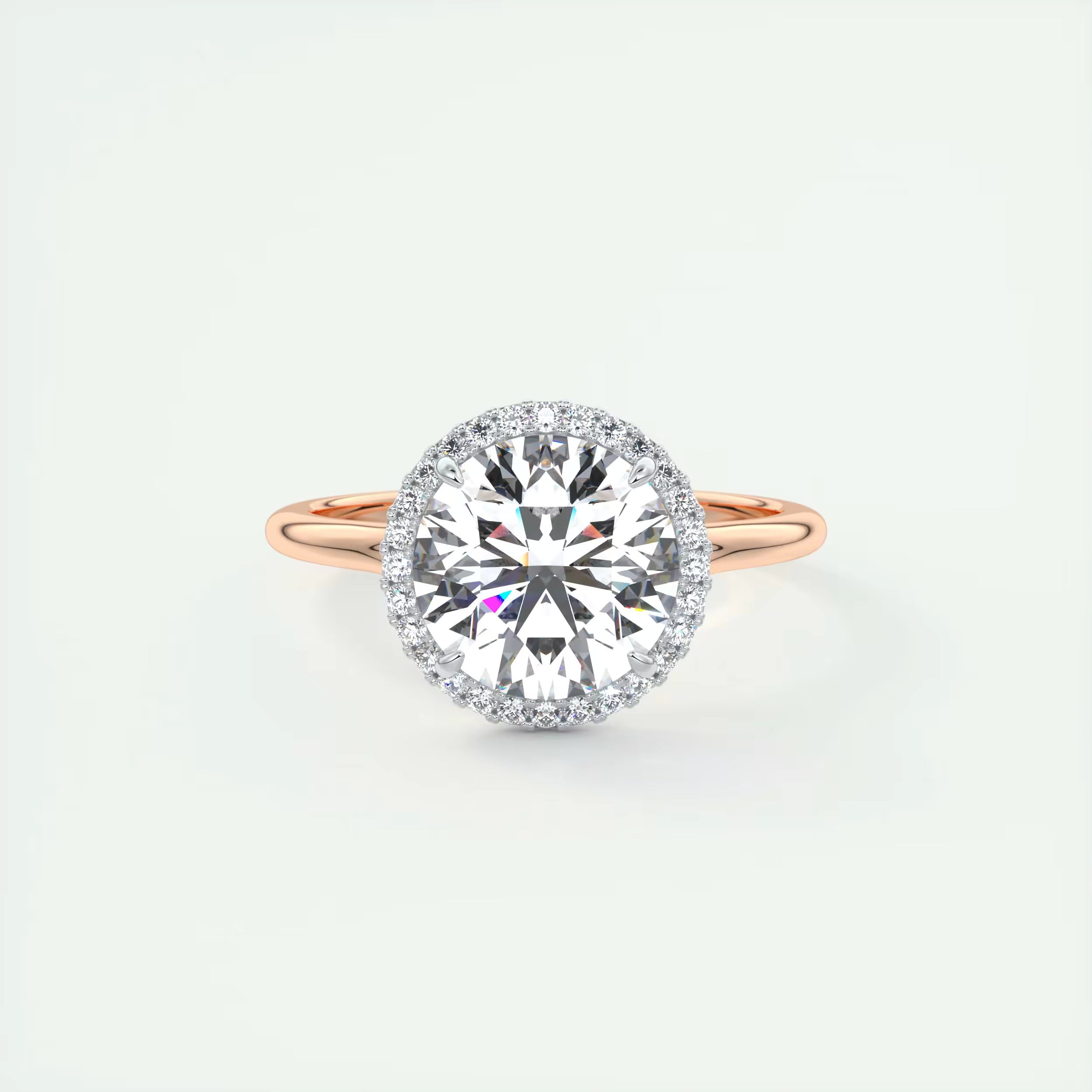 2.80 Ct Round Solitaire Classic Rub-Over Engagement Ring