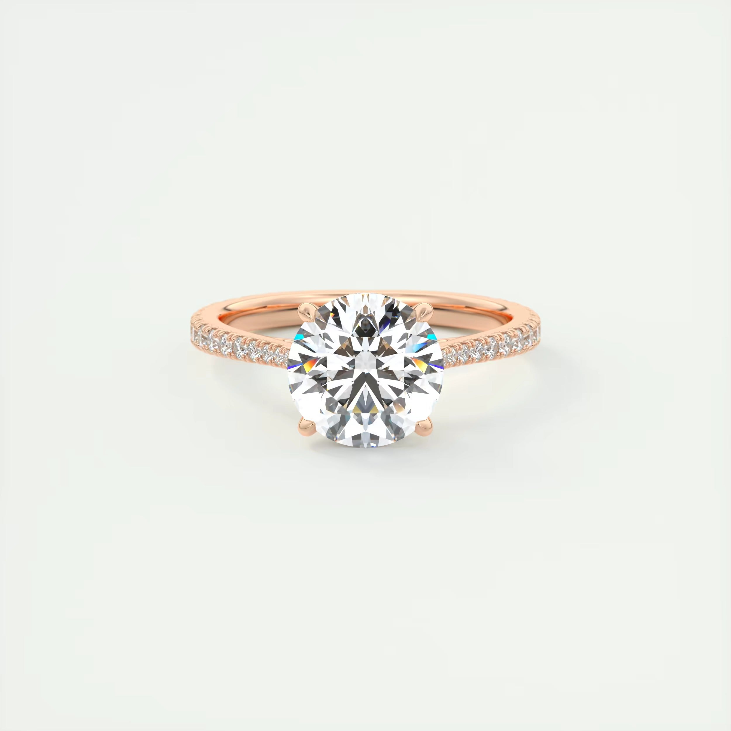 2.50 Ct The Cathedral Deluxe Round Hidden Halo Setting Rings