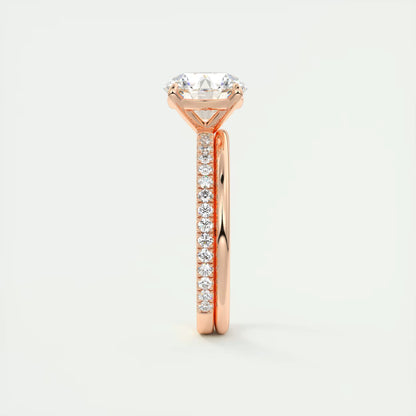 2.30 Ct Harper Classic Pavé Round Solitaire Pave Setting Ring