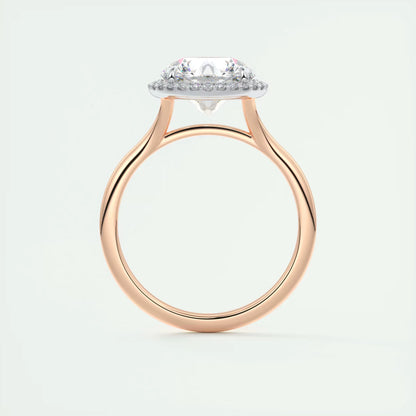 7-8 GM Round Solitaire Classic Rub-Over Engagement Ring