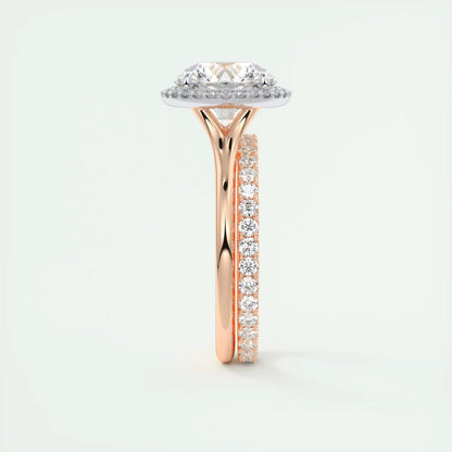 7-8 GM Round Solitaire Classic Rub-Over Engagement Ring