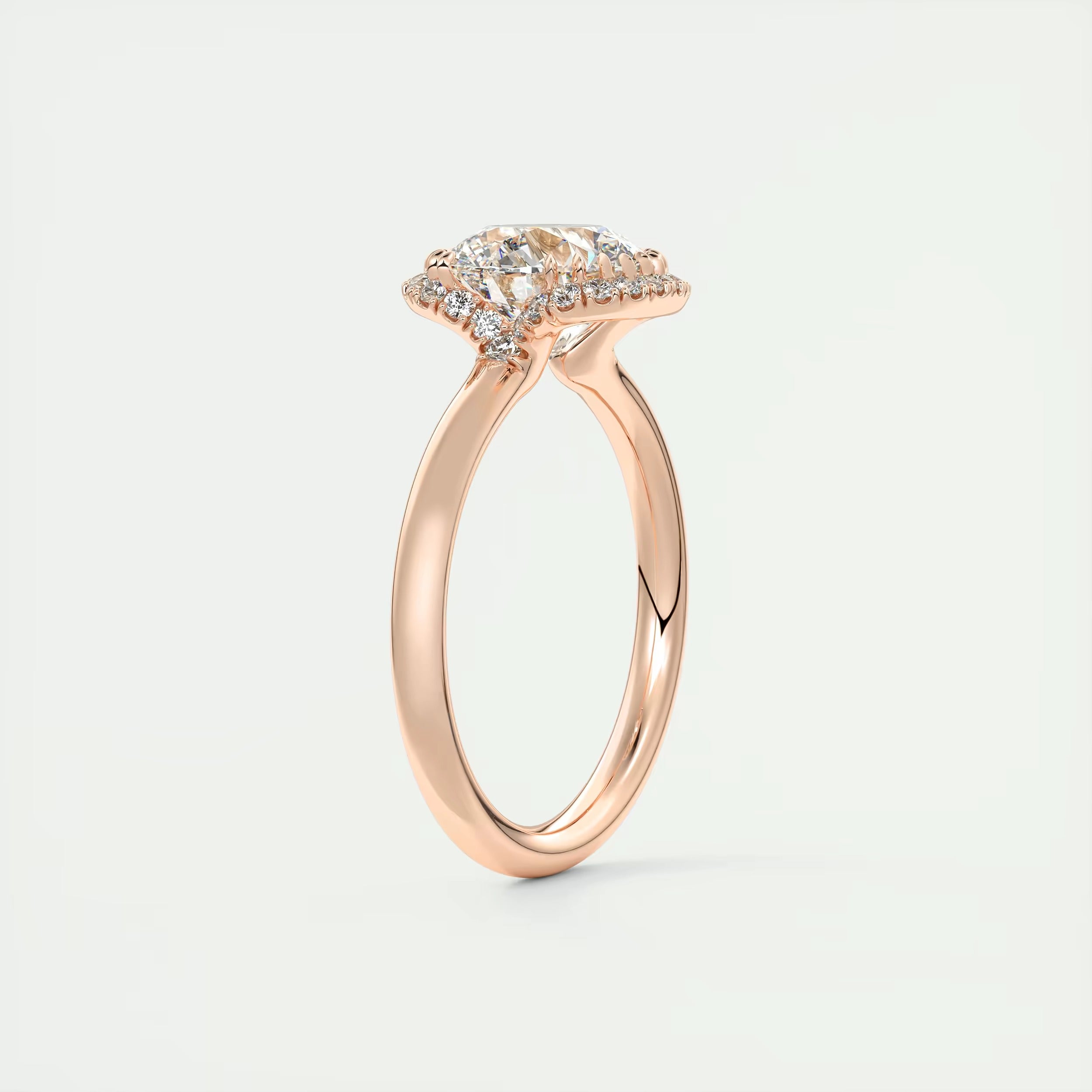 2.14 Ct In Round Bardot Scallop Engagement Rings