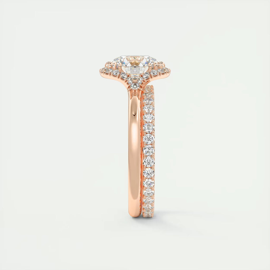 2.14 Ct In Round Bardot Scallop Engagement Rings