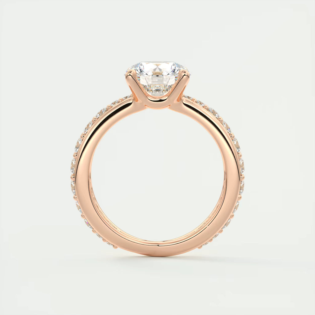 2.80 Ct Round Solitaire Split Shank Engagement Ring