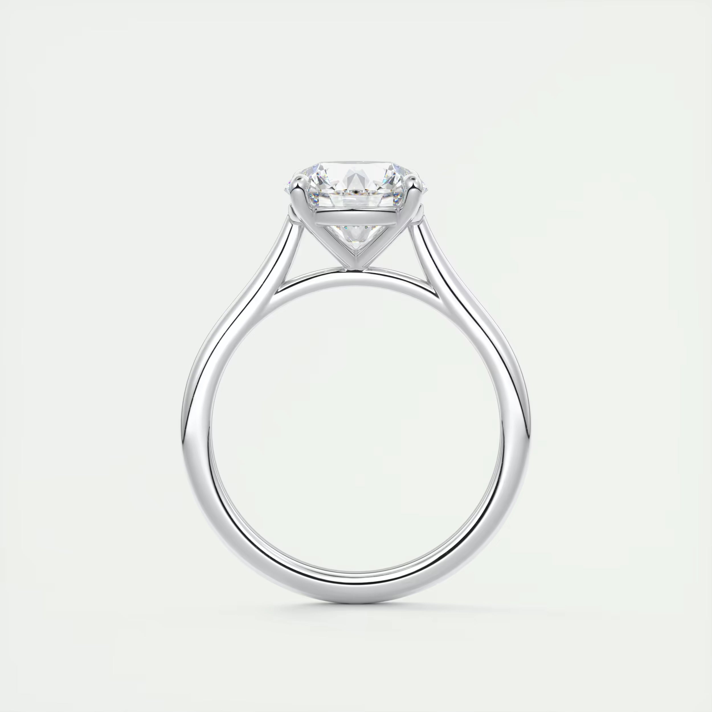 2.00 Ct The Cathedral Two Tone Round Gold Cathedral Solitaire with Prongs Engagement Ring