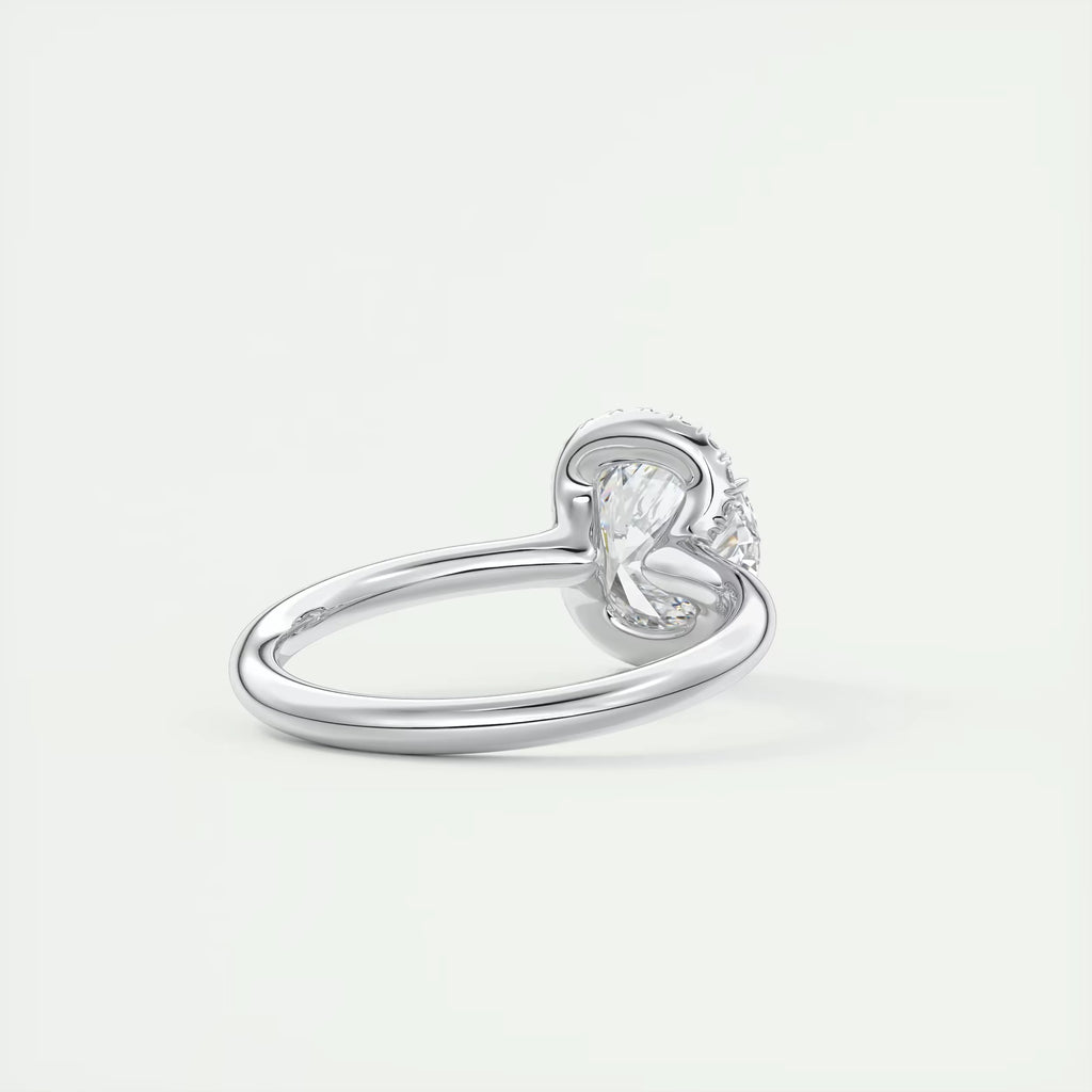 2.14 Ct In Round Bardot Scallop Engagement Rings