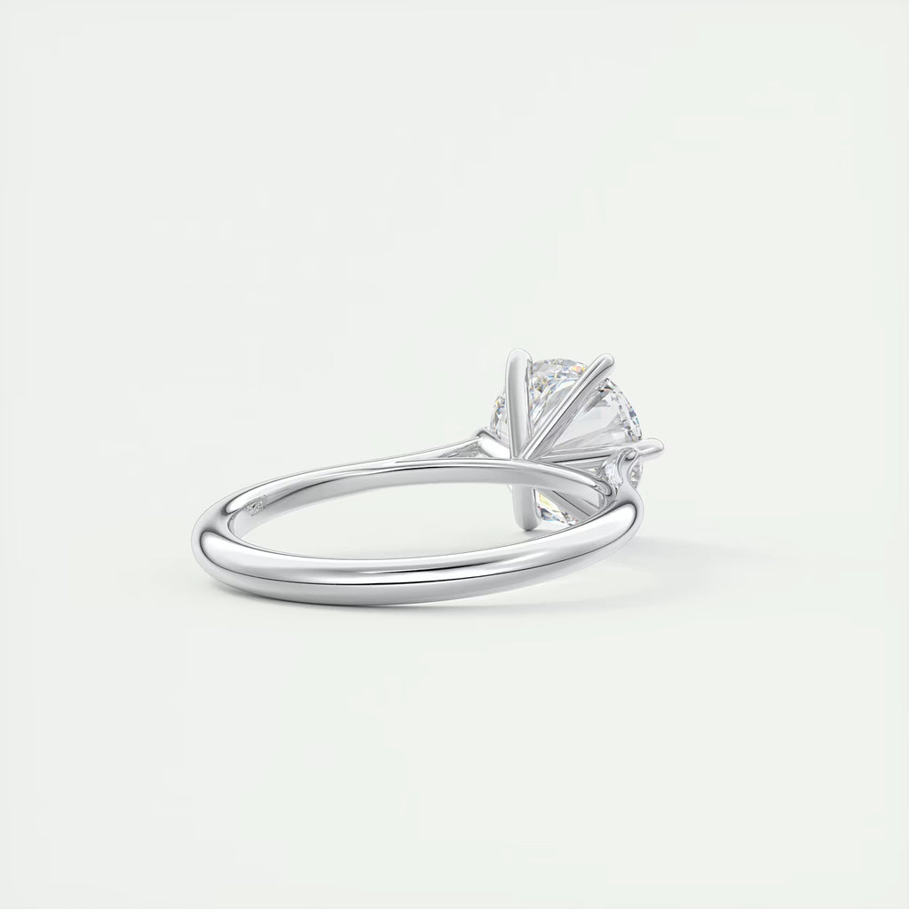 2.00 Ct The Six Point Cathedral Two Tone Round Gold Cathedral Solitaire with Prongs Engagement Rings