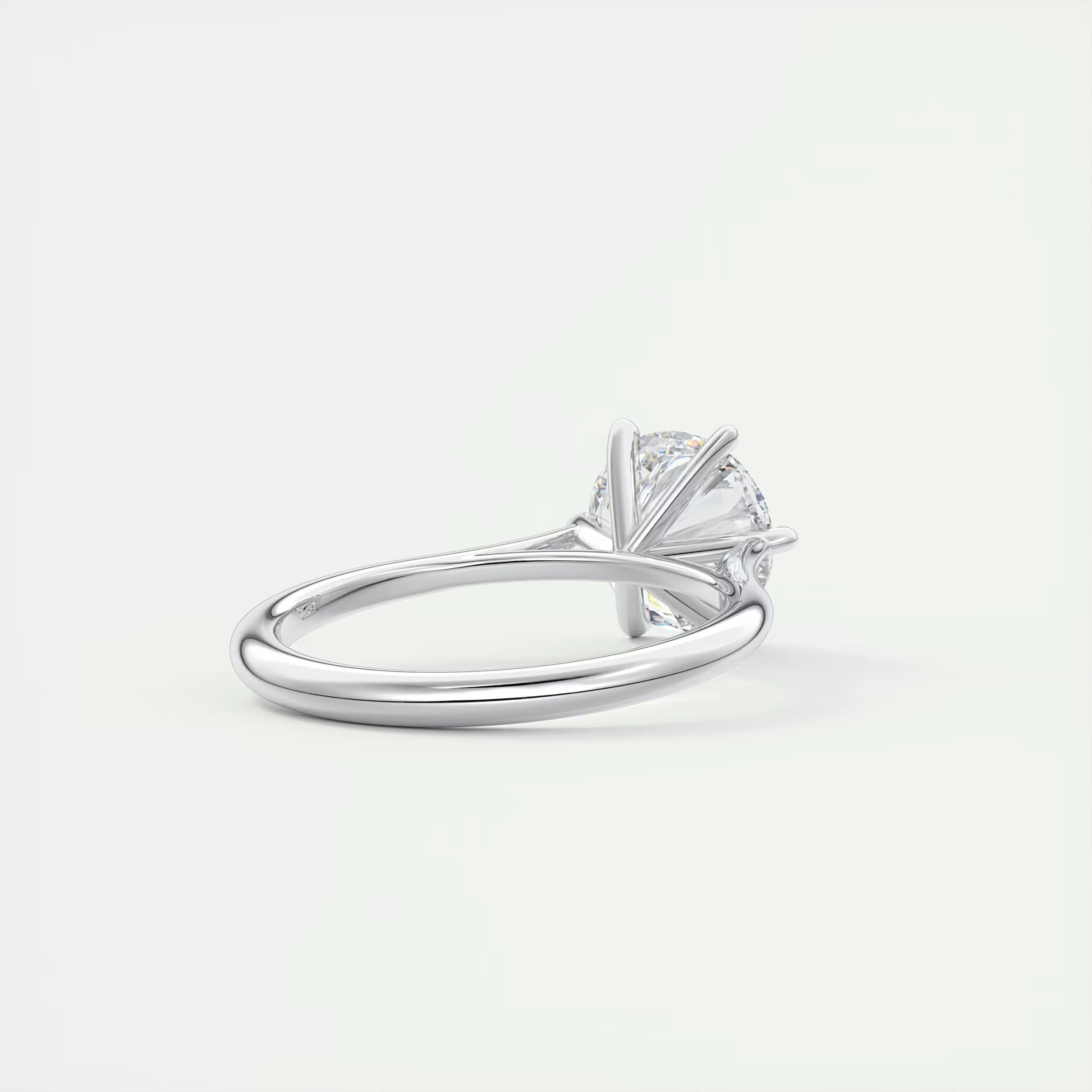 2.00 Ct The Six Point Cathedral Two Tone Round Gold Cathedral Solitaire with Prongs Engagement Rings