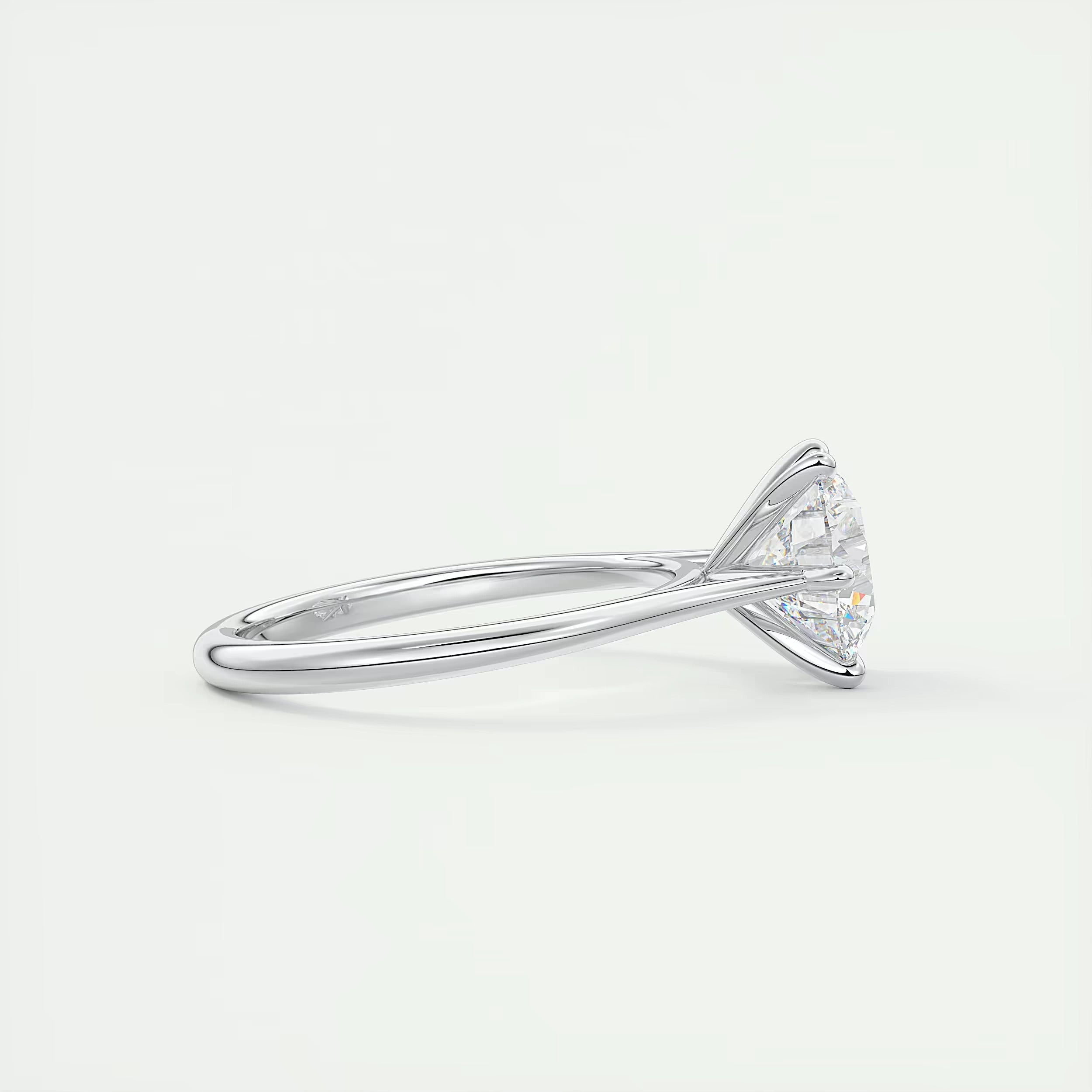2.00 Ct The Six Point Cathedral Two Tone Round Gold Cathedral Solitaire with Prongs Engagement Rings