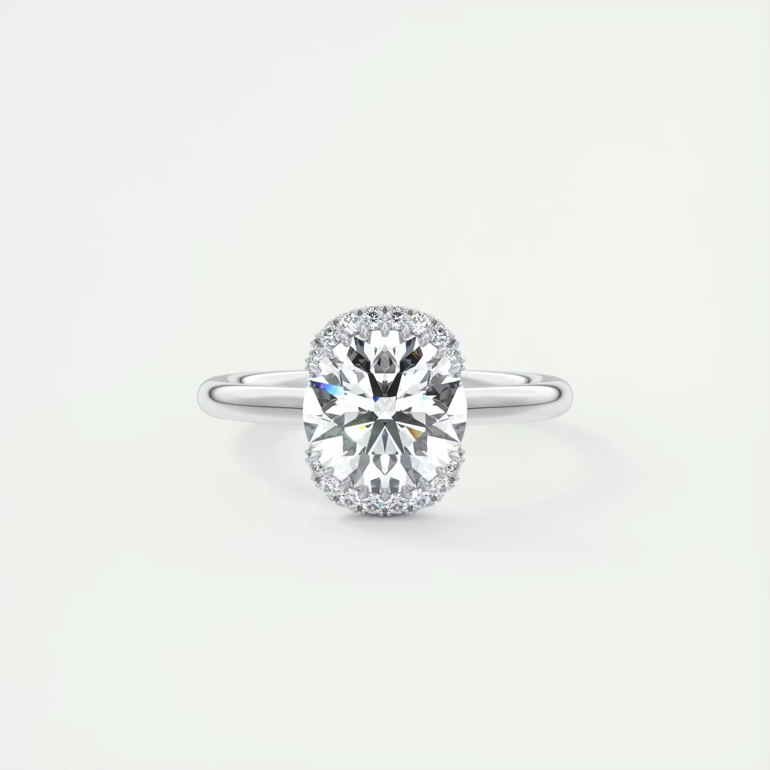 2.14 Ct In Round Bardot Scallop Engagement Rings