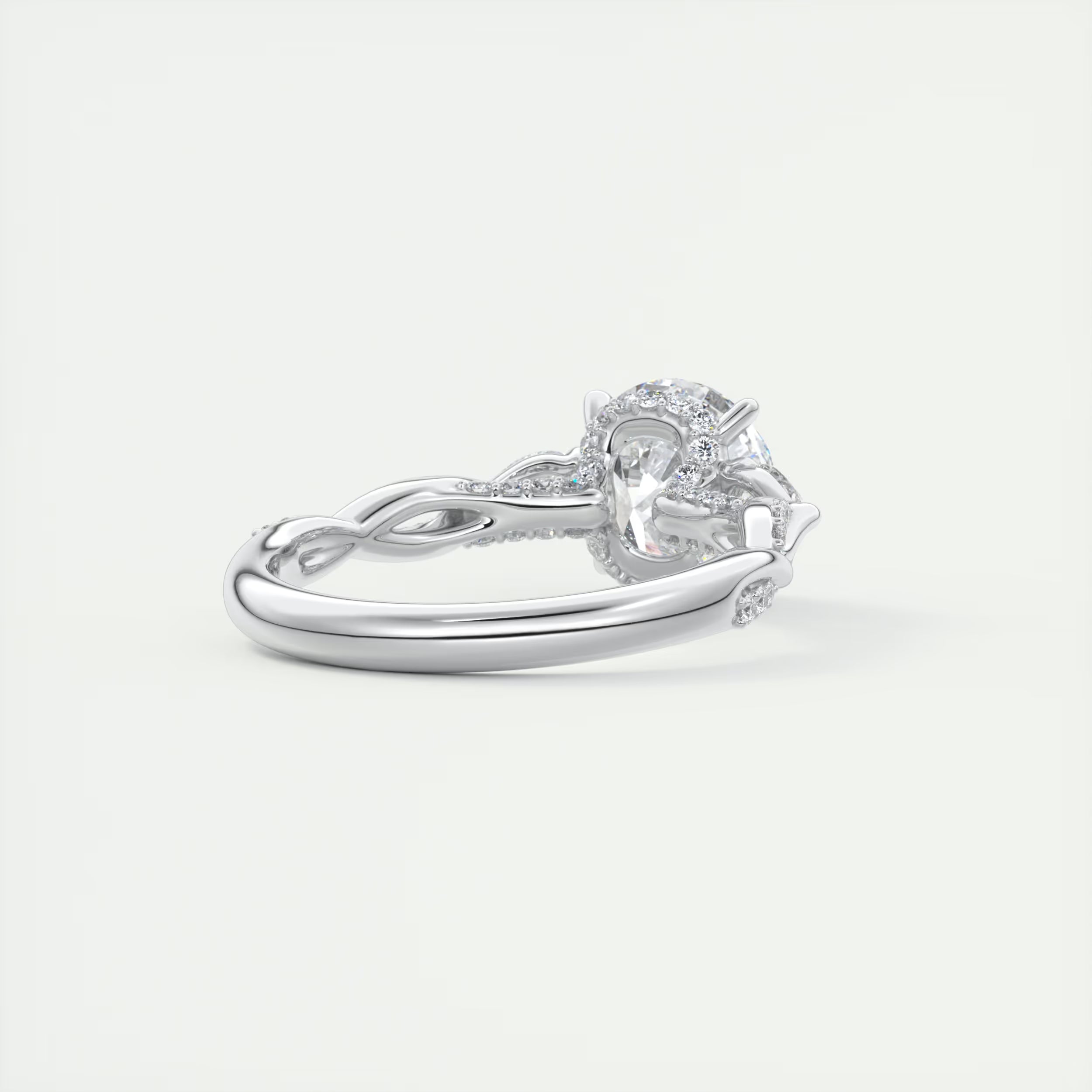 2.75 Ct The Full Bloom Twisted Pave Round Solitaire Engagement Rings