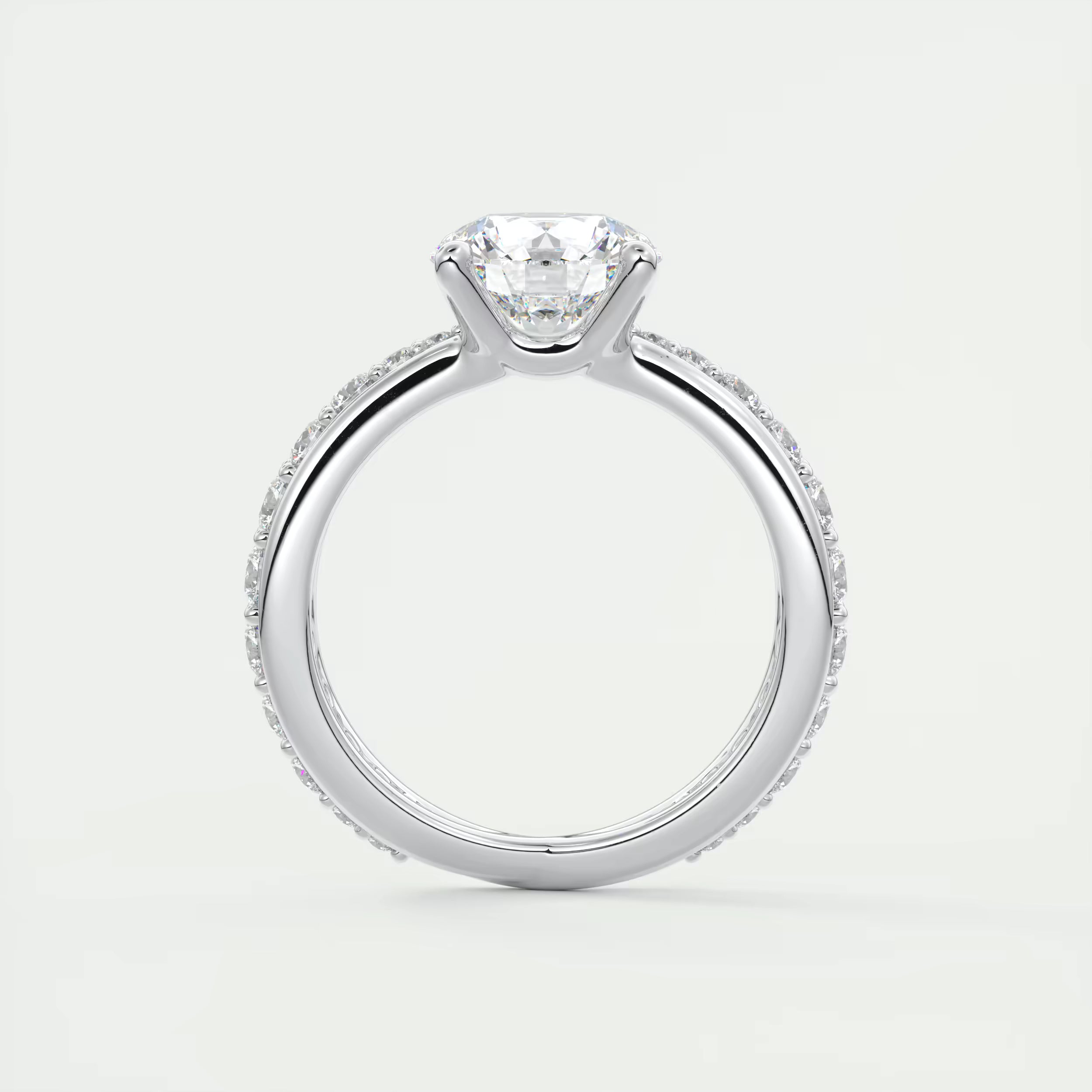 2.80 Ct Round Solitaire Split Shank Engagement Ring