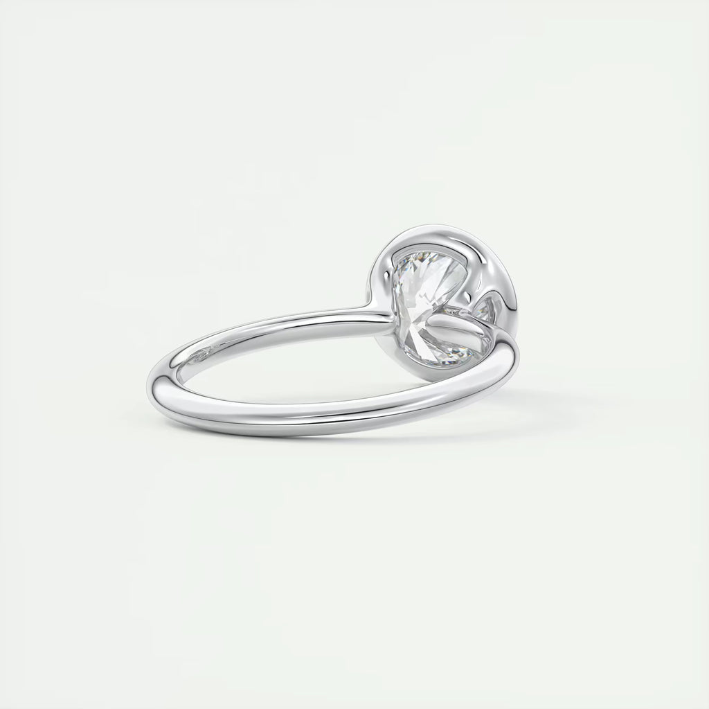 2.00 Ct Round Bezel Set Solitaire Antique Style Art Deco Engagement Ring