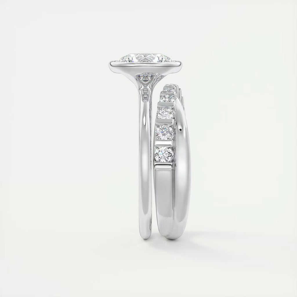 2.00 Ct Round Bezel Set Solitaire Antique Style Art Deco Engagement Ring