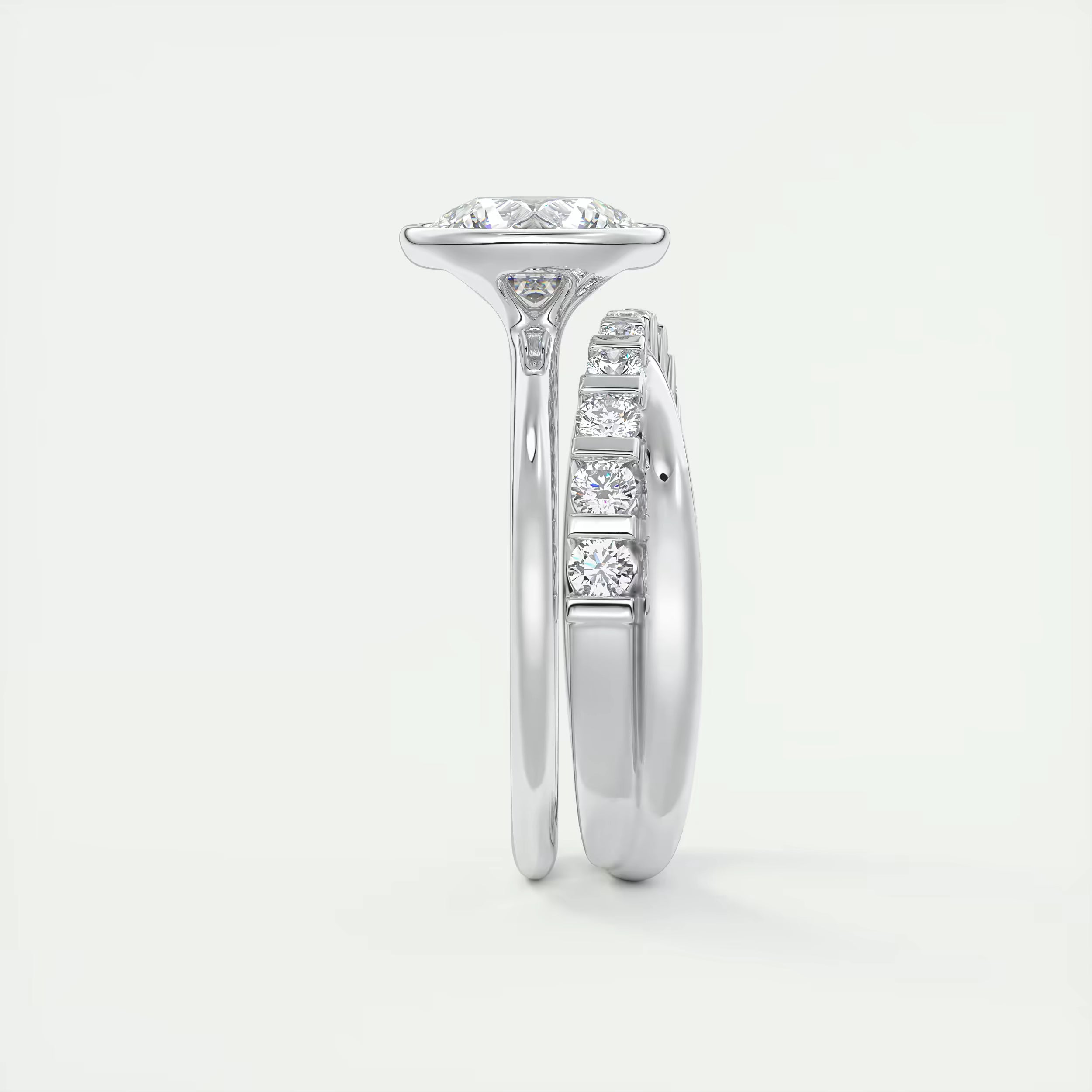 2.00 Ct Round Bezel Set Solitaire Antique Style Art Deco Engagement Ring