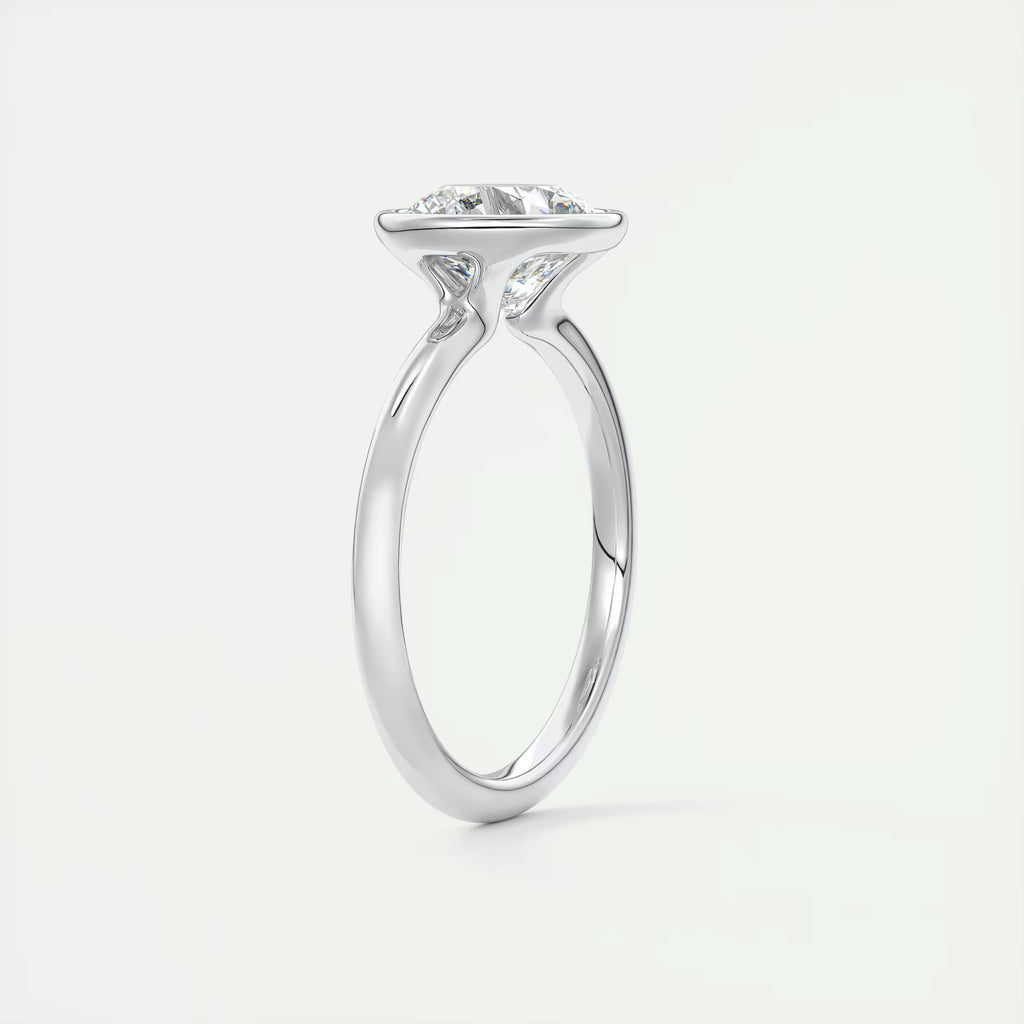 2.00 Ct Round Bezel Set Solitaire Antique Style Art Deco Engagement Ring