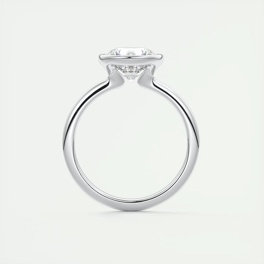 2.00 Ct Round Bezel Set Solitaire Antique Style Art Deco Engagement Ring