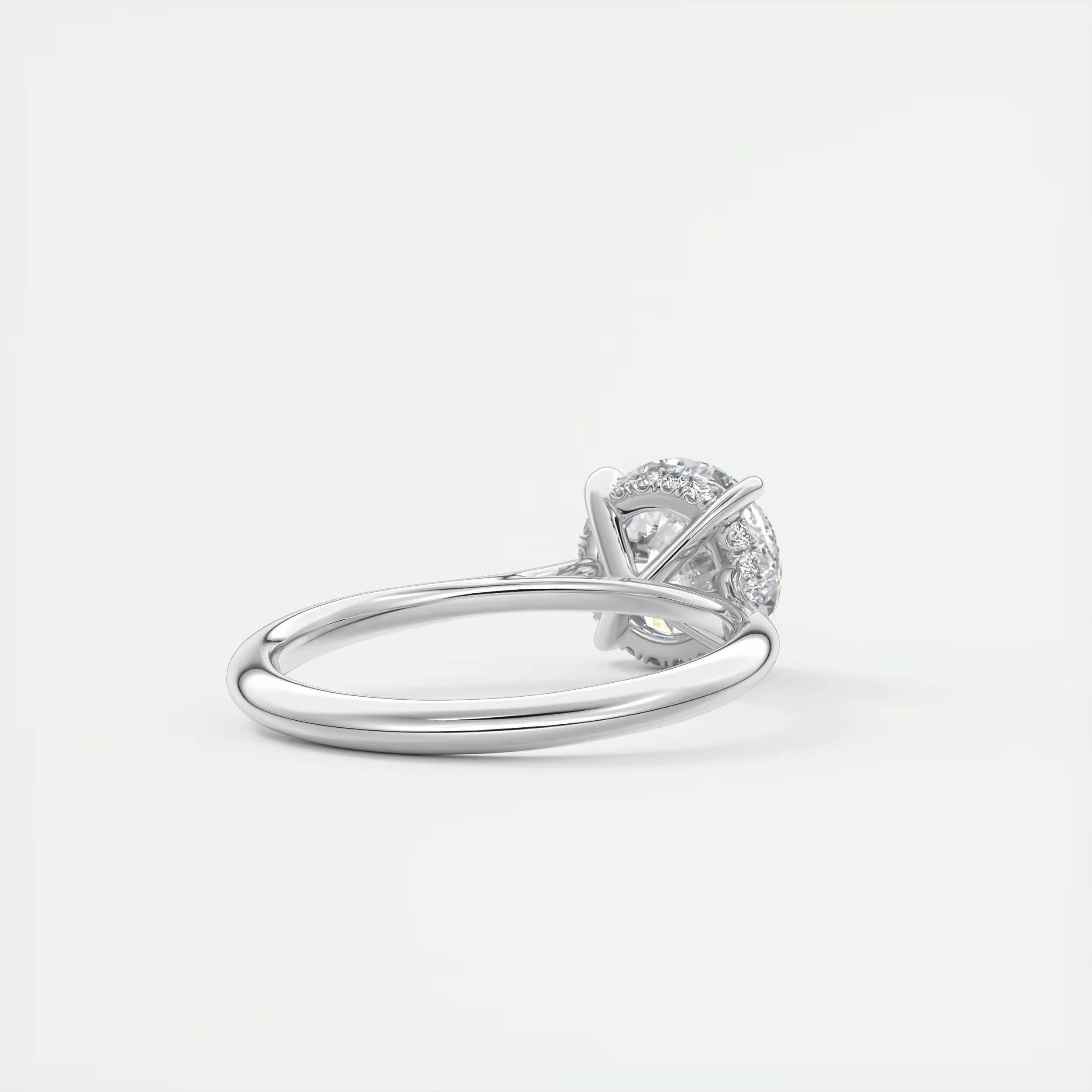 2.08 Ct The Cathedral Solitaire Center Stone Round Side Stone Round Engagement Rings