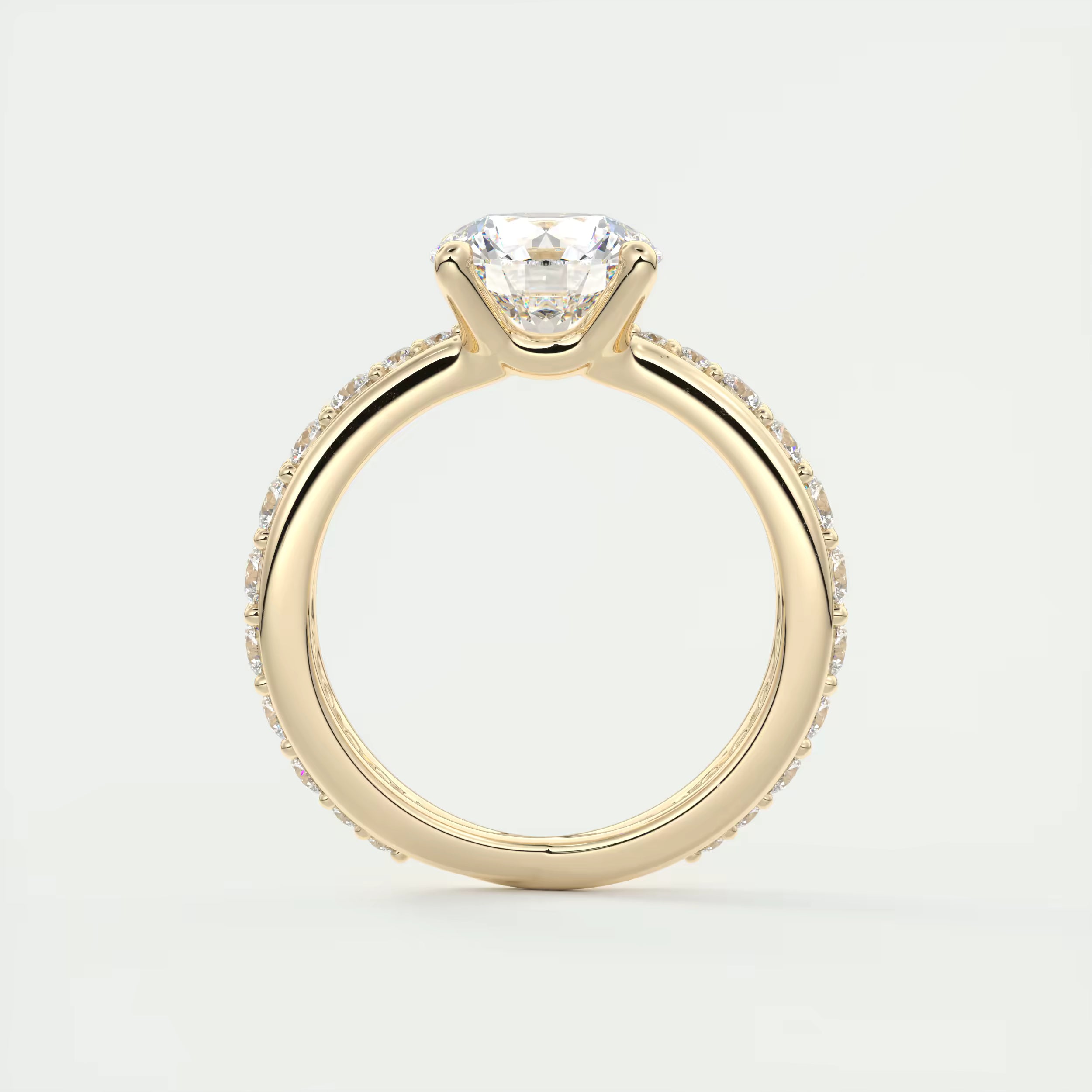 2.80 Ct Round Solitaire Split Shank Engagement Ring