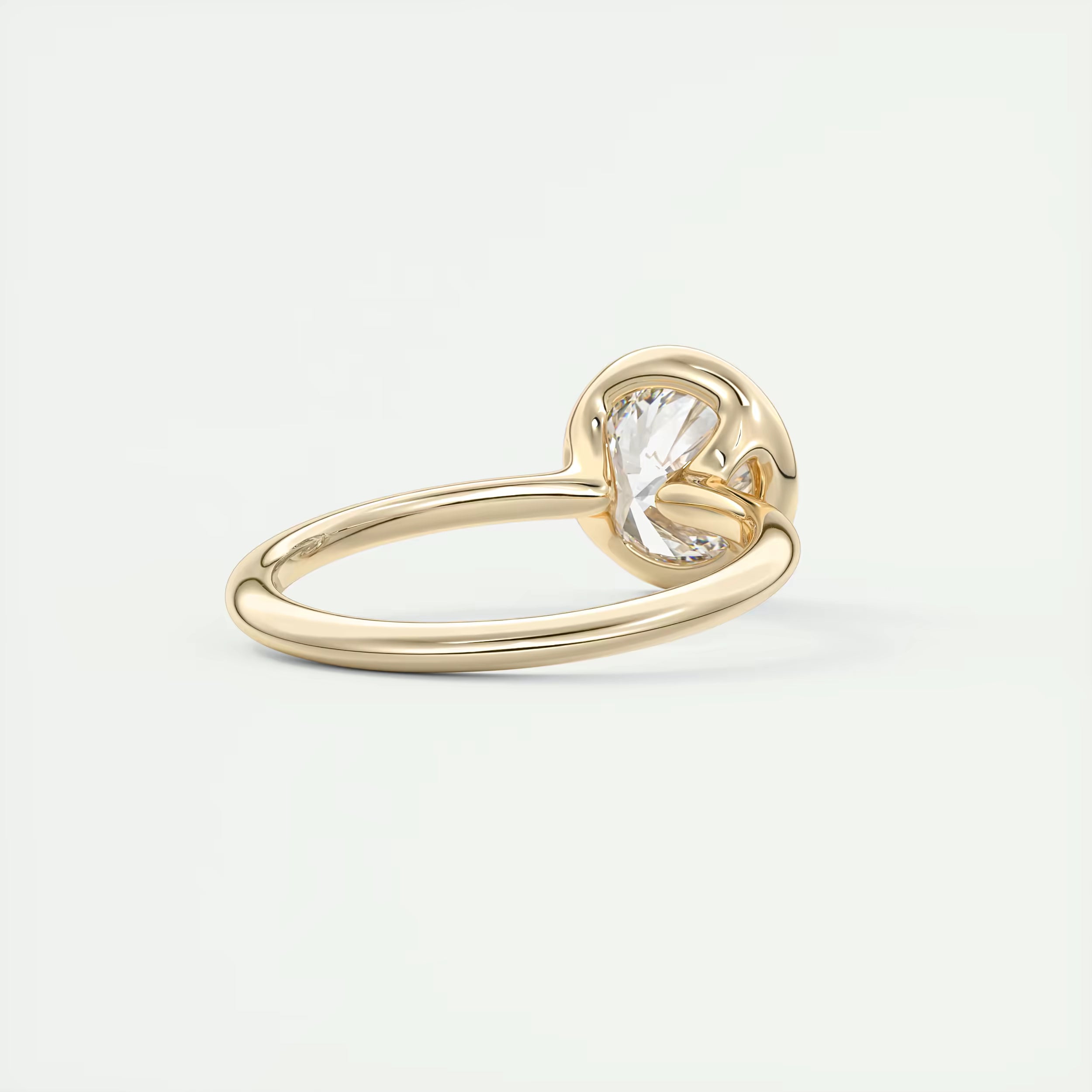 2.00 Ct Round Bezel Set Solitaire Antique Style Art Deco Engagement Ring