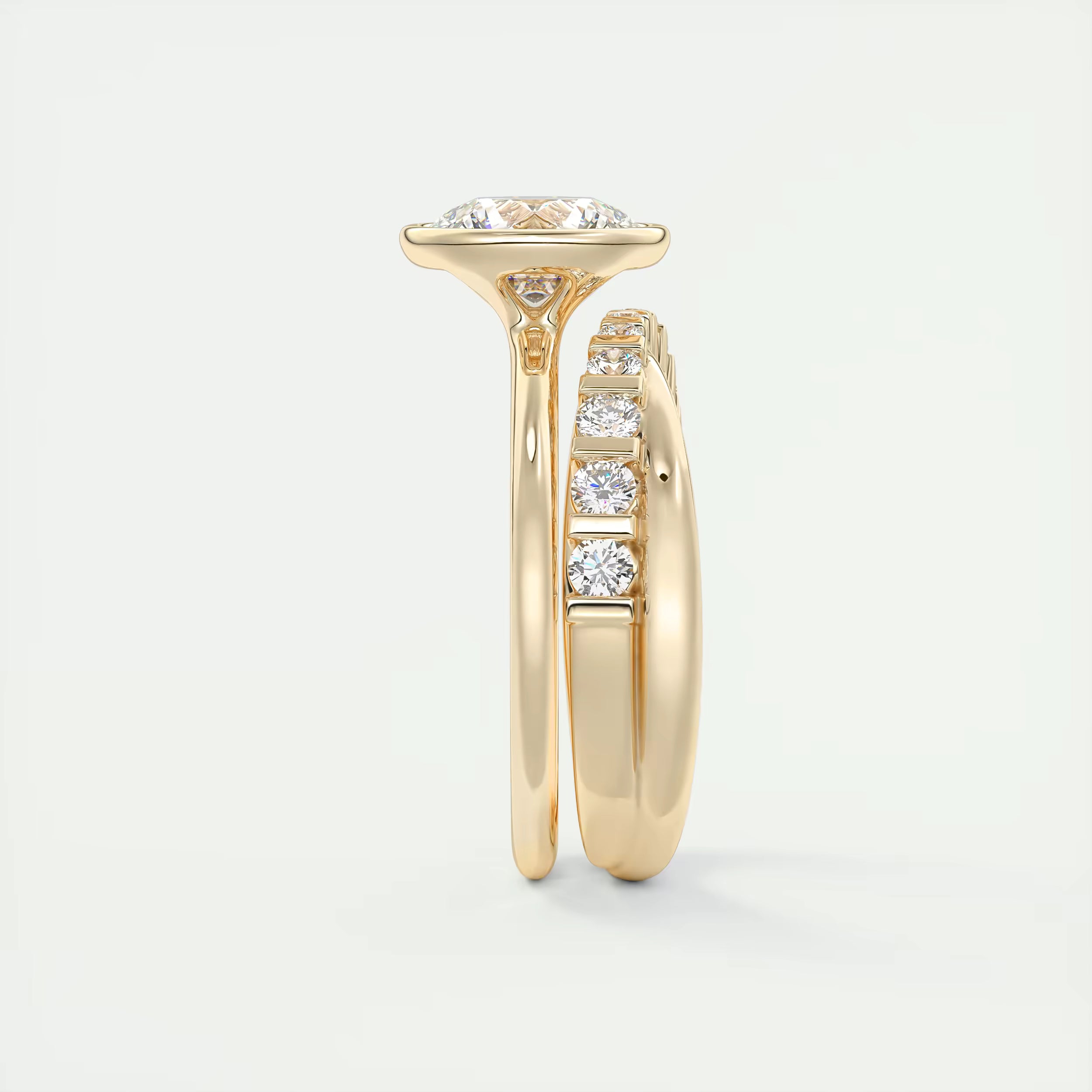 2.00 Ct Round Bezel Set Solitaire Antique Style Art Deco Engagement Ring