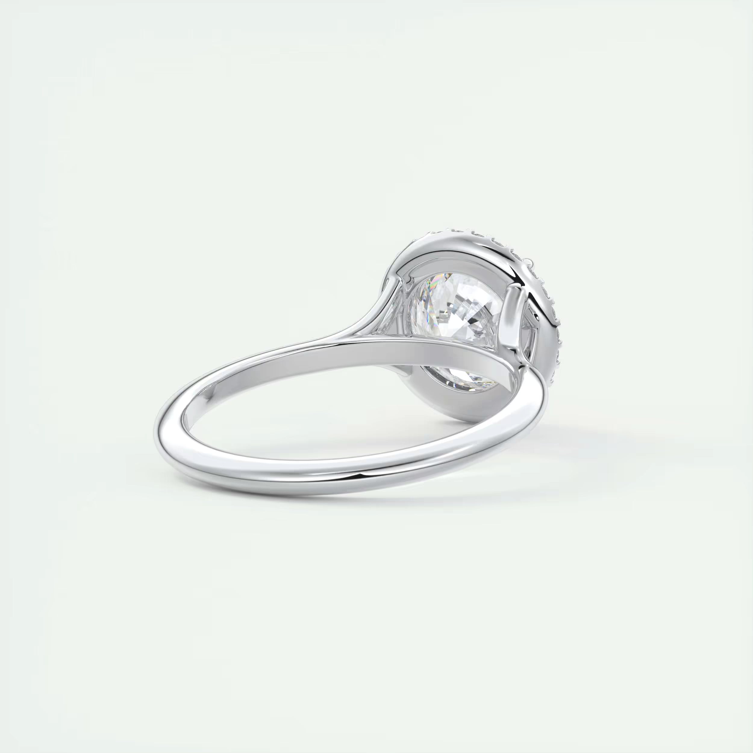 2.80 Ct Round Solitaire Classic Rub-Over Engagement Ring
