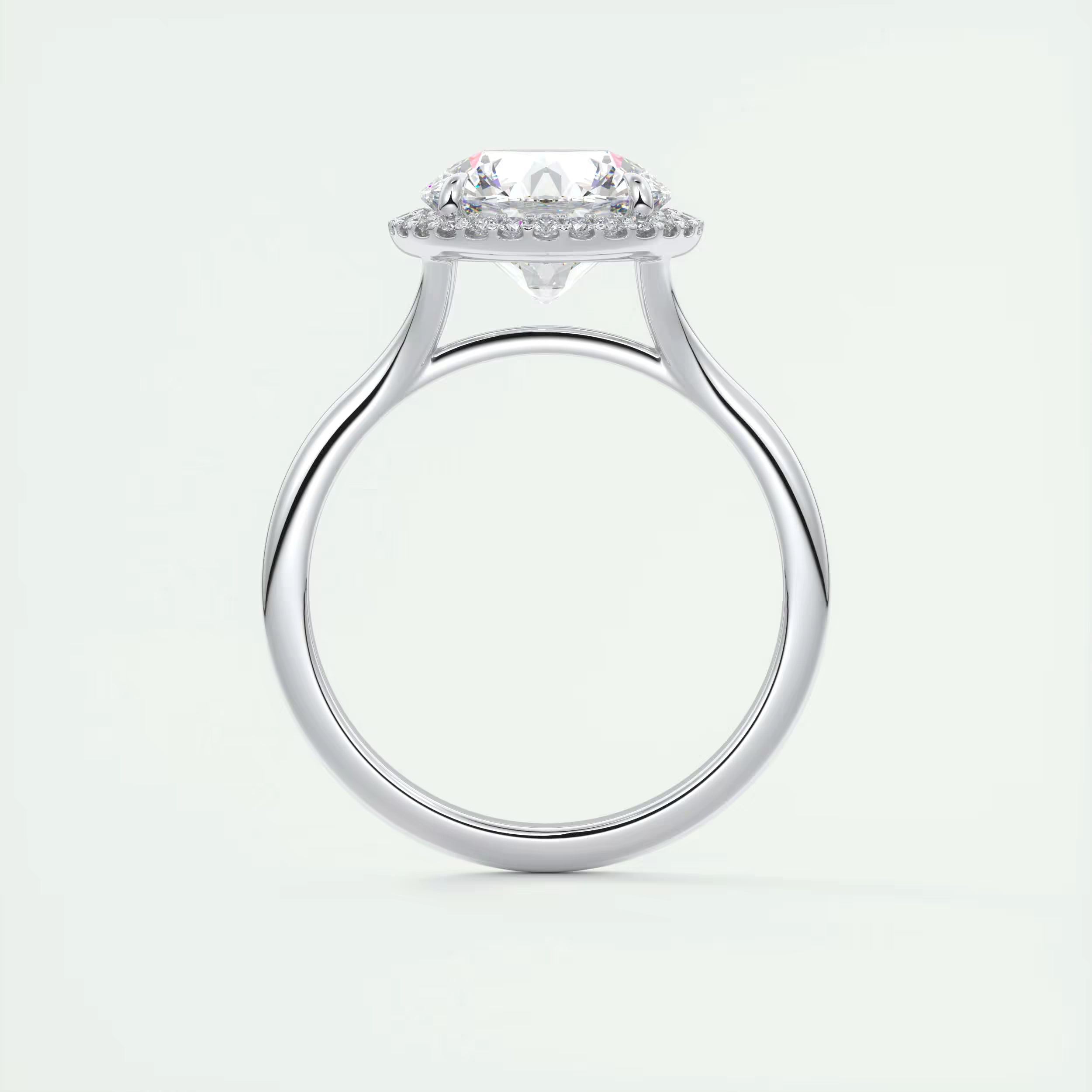 2.80 Ct Round Solitaire Classic Rub-Over Engagement Ring