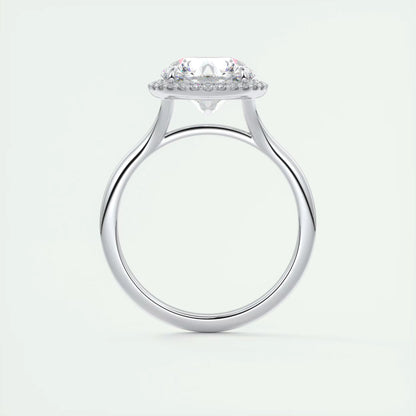 7-8 GM Round Solitaire Classic Rub-Over Engagement Ring