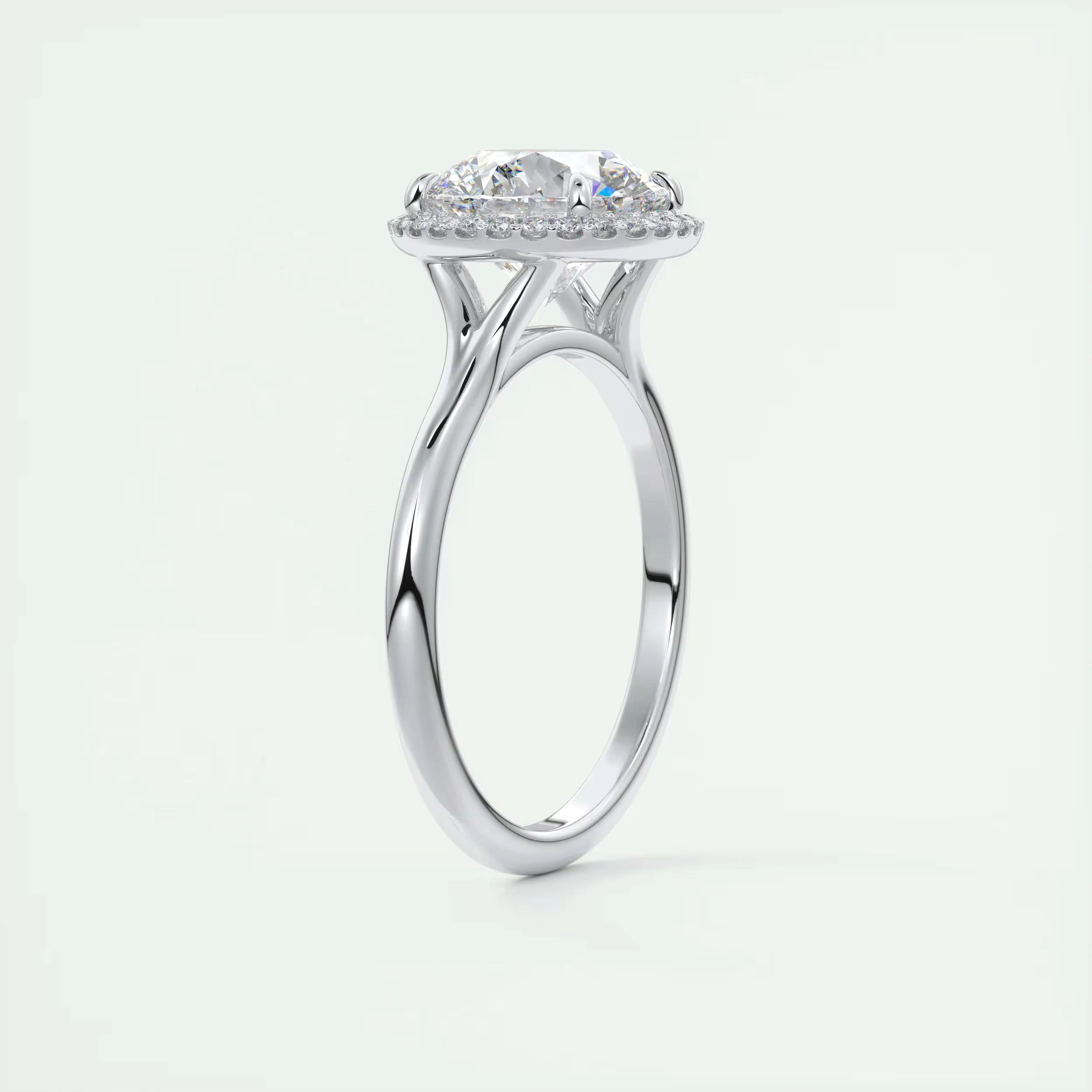2.80 Ct Round Solitaire Classic Rub-Over Engagement Ring