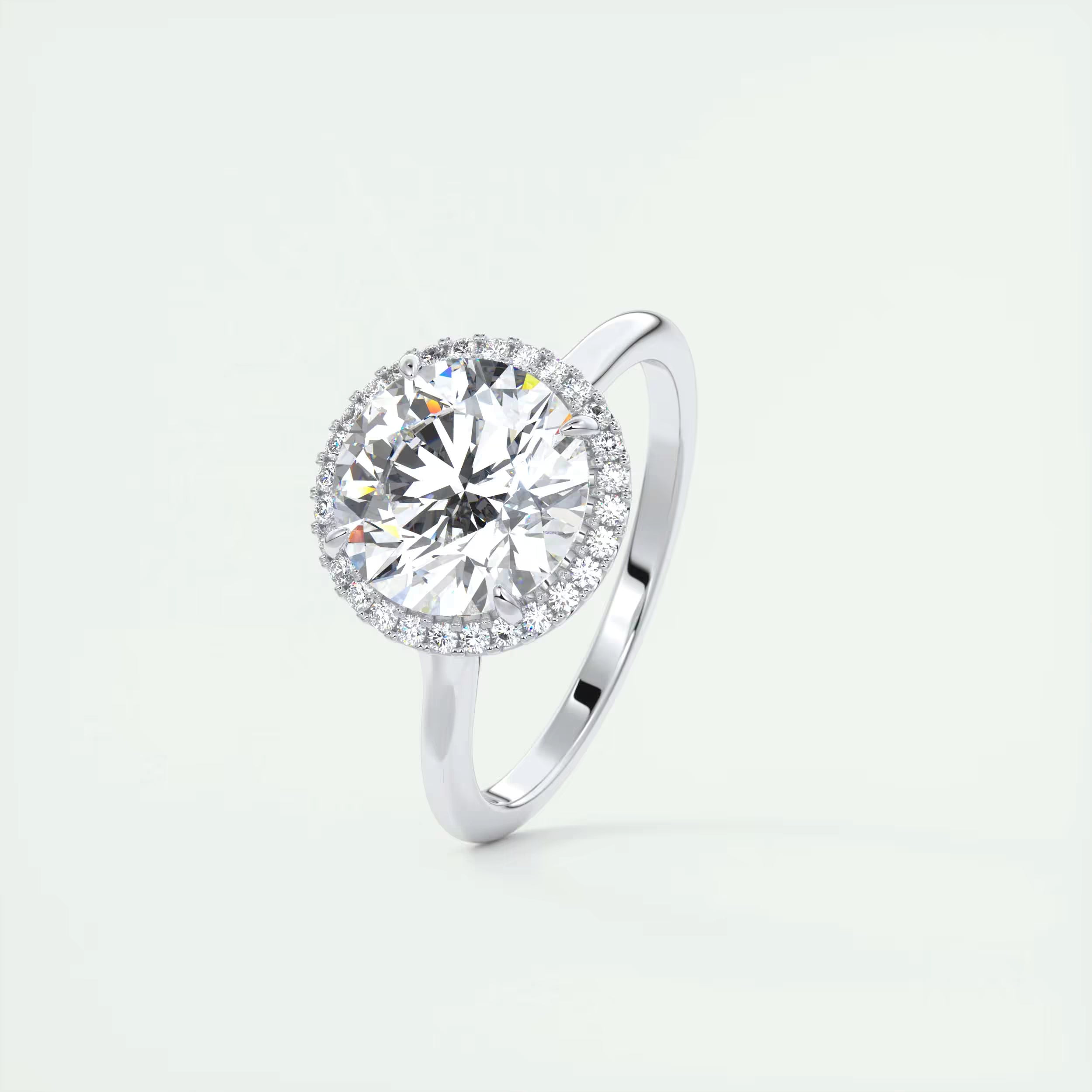 2.80 Ct Round Solitaire Classic Rub-Over Engagement Ring