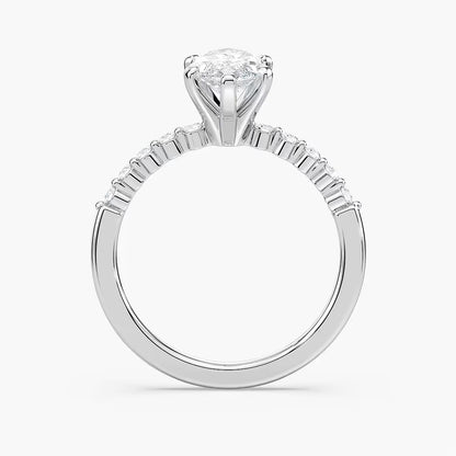 1.75 Ct In Marquise Bardot Scallop Engagement Ring