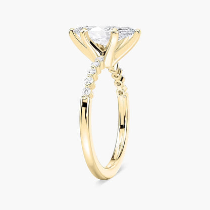 1.75 Ct In Marquise Bardot Scallop Engagement Ring