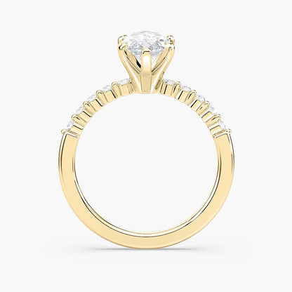 1.75 Ct In Marquise Bardot Scallop Engagement Ring