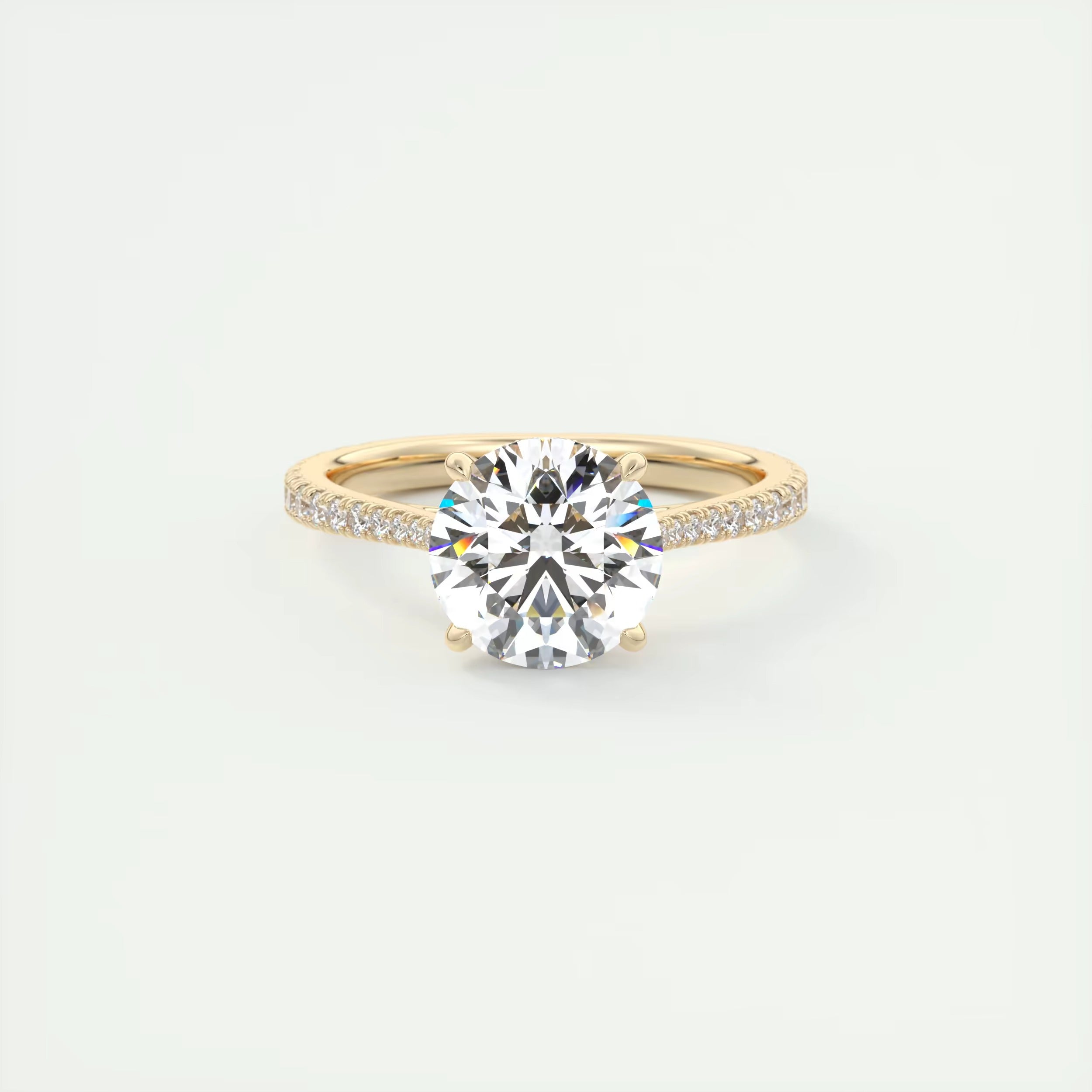 2.50 Ct The Cathedral Deluxe Round Hidden Halo Setting Rings