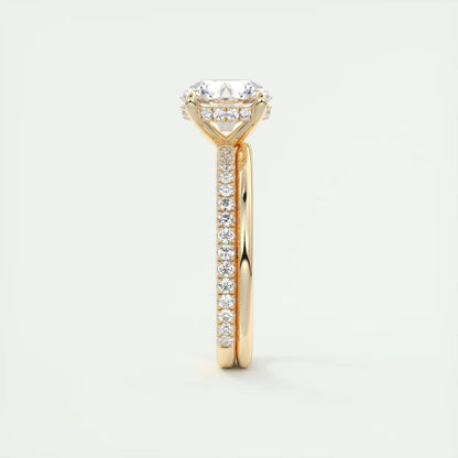 2.30 Ct The Harper Deluxe Round Hidden Halo Pave Setting Ring